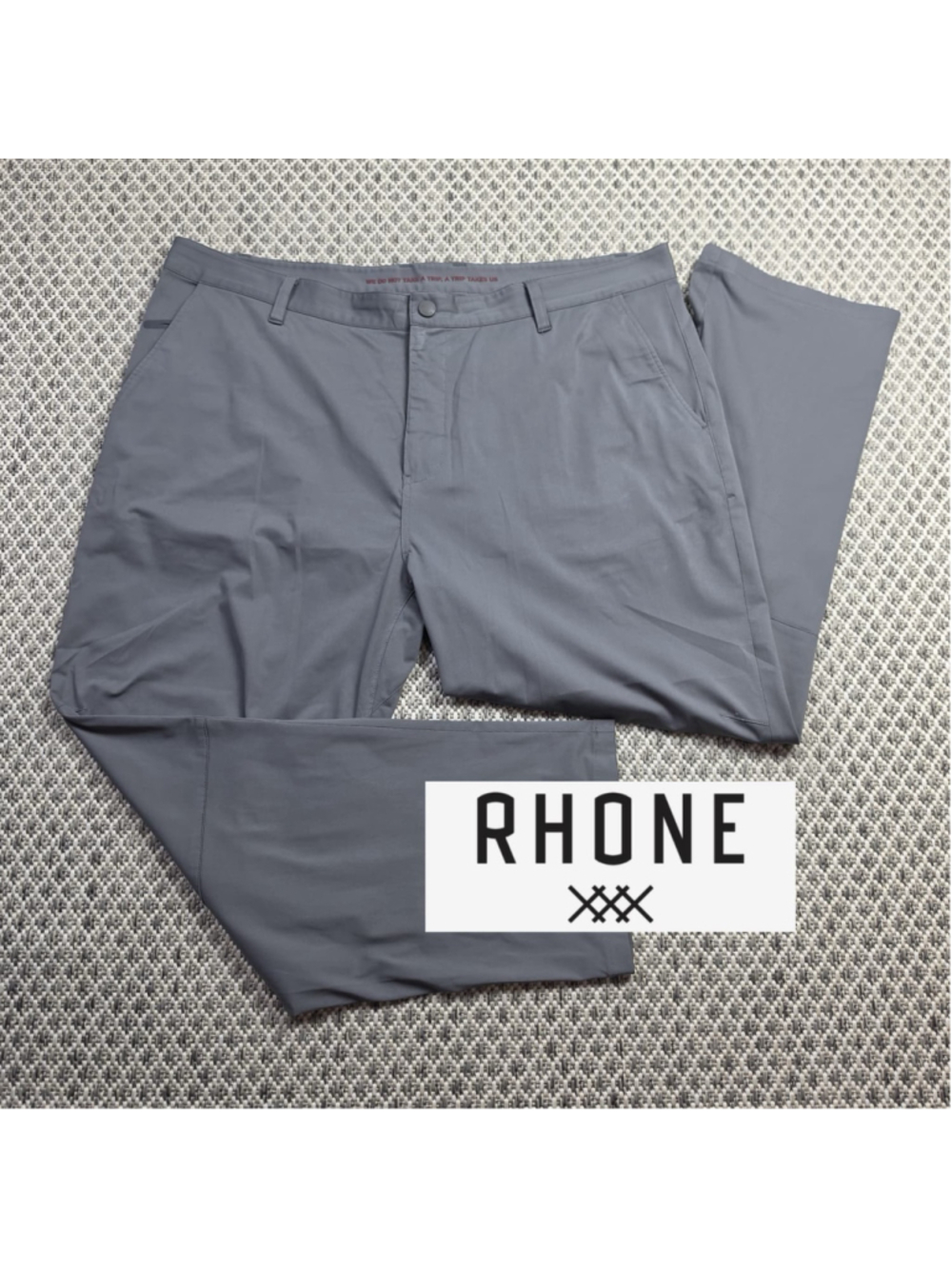 Rhone Commuter Mens 40 Gray Performance Pants Stretch Golf Travel Straight Fit